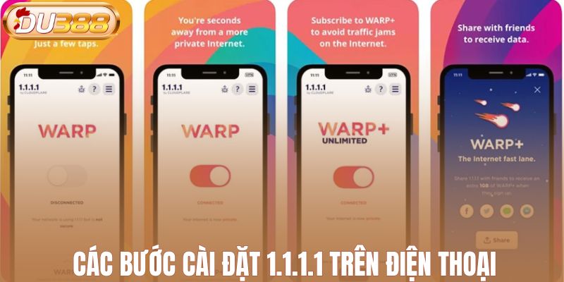 Các bước cài đặt 1.1.1.1 trên điện thoại