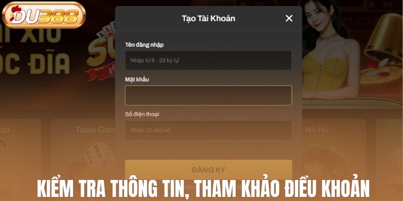 Kiểm tra thông tin và tham khảo điều khoản